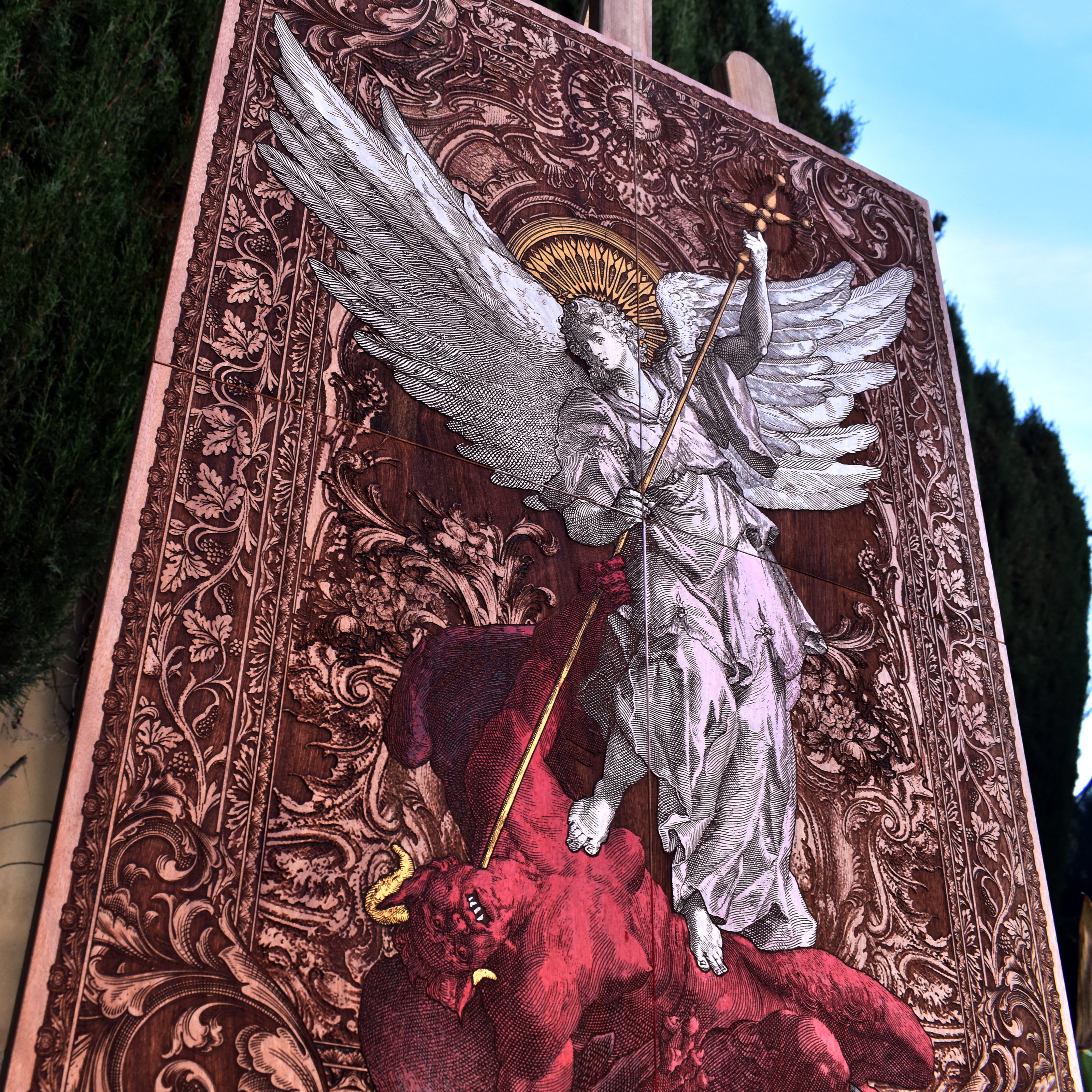 St Michael The Archangel - Mega Size - 4 Wood Pieces