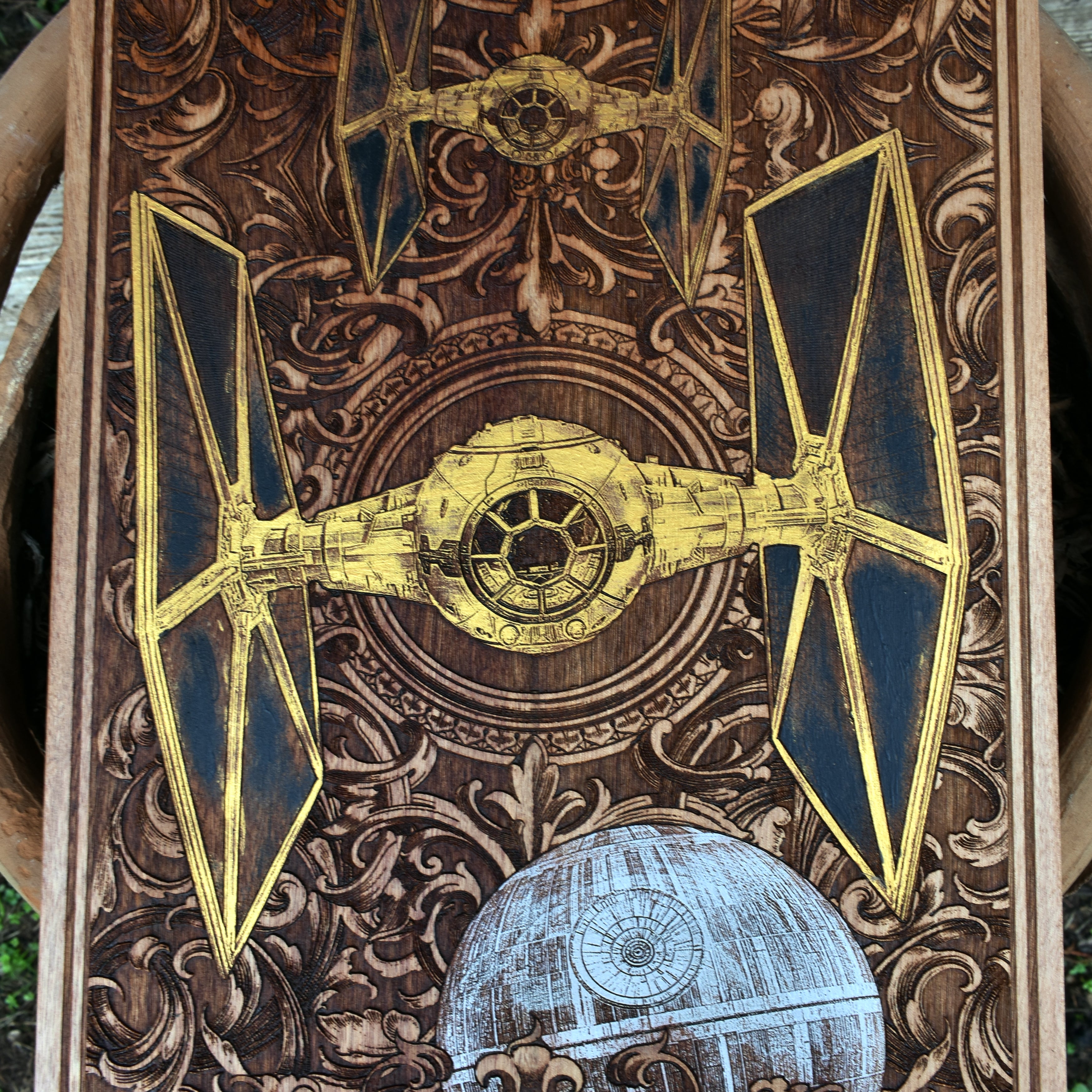 Intergalactic Spaceships II Star Wars - Triptych Golden edition