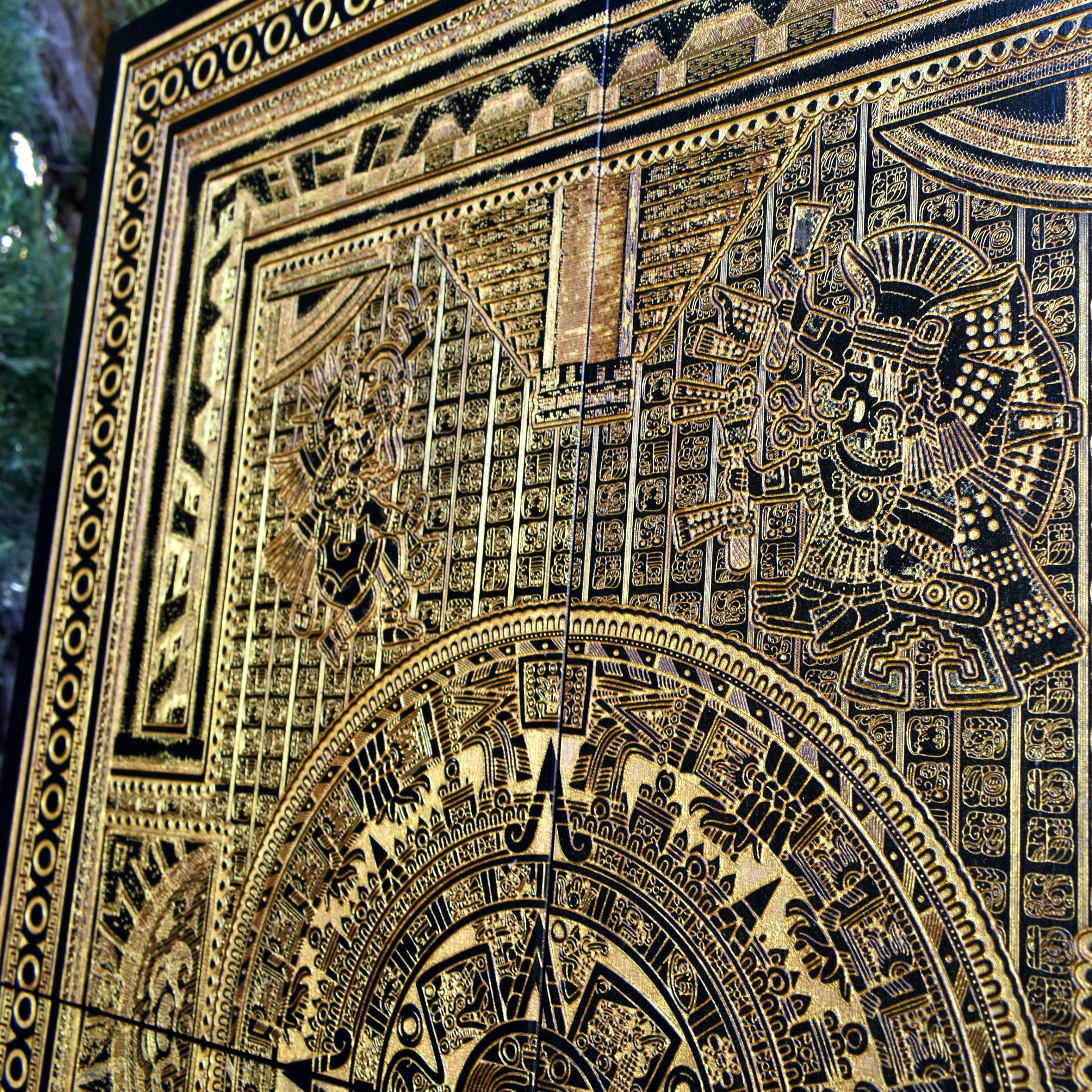 Aztec Calendar version II - Mega Size - 4 Wood Pieces