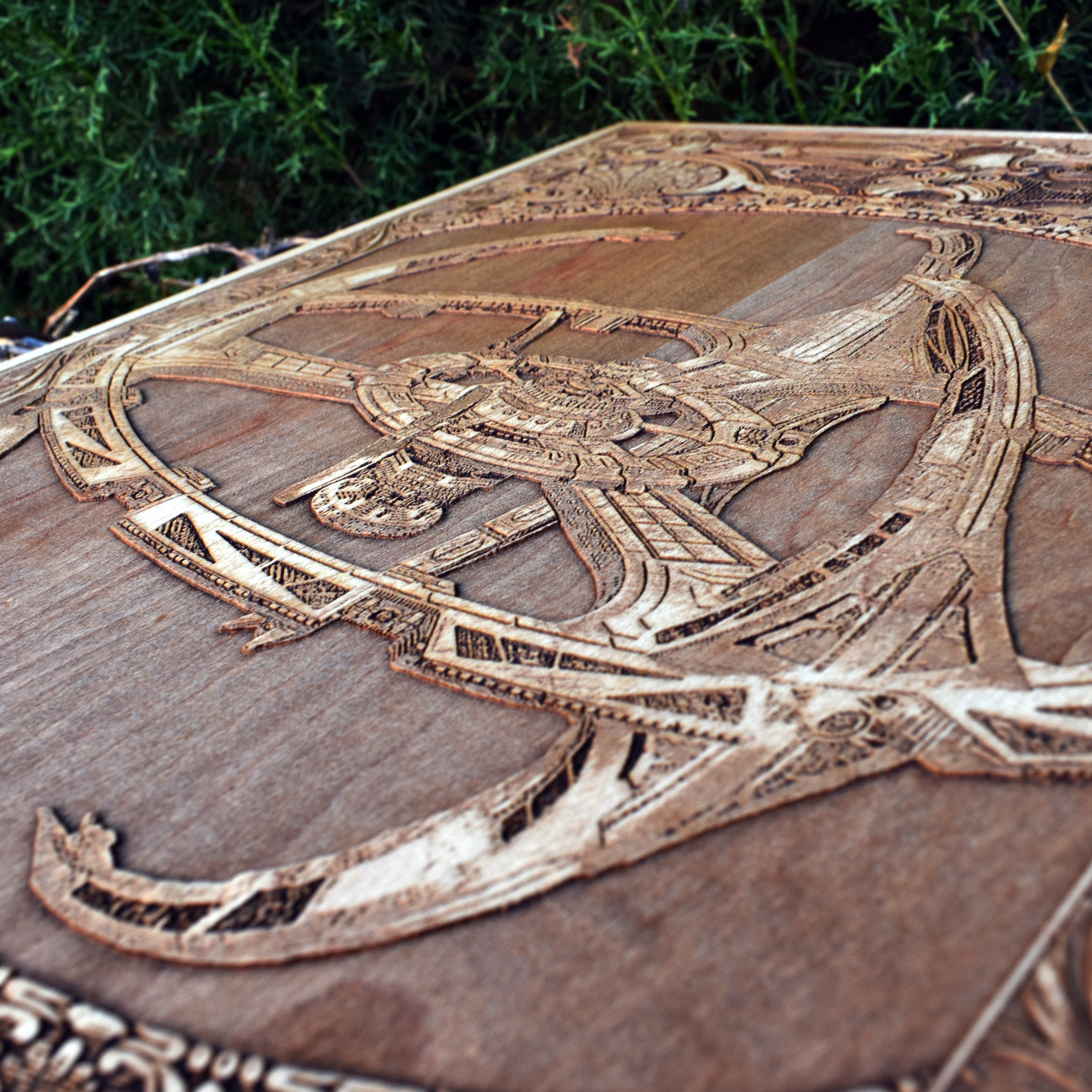 Deep Space Nine inspired starship wood wall art