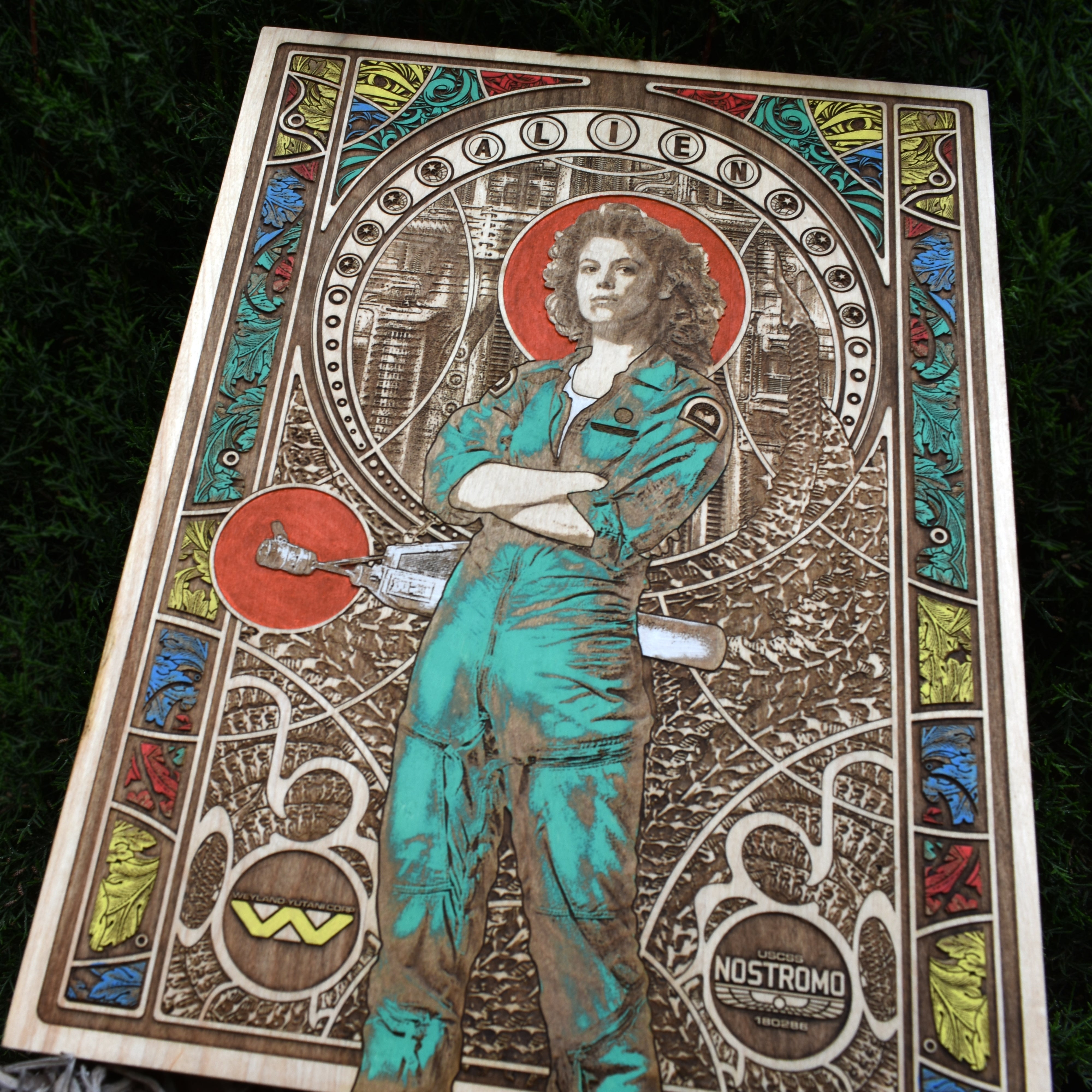 Ellen Alien Wood Wall Art I - Large