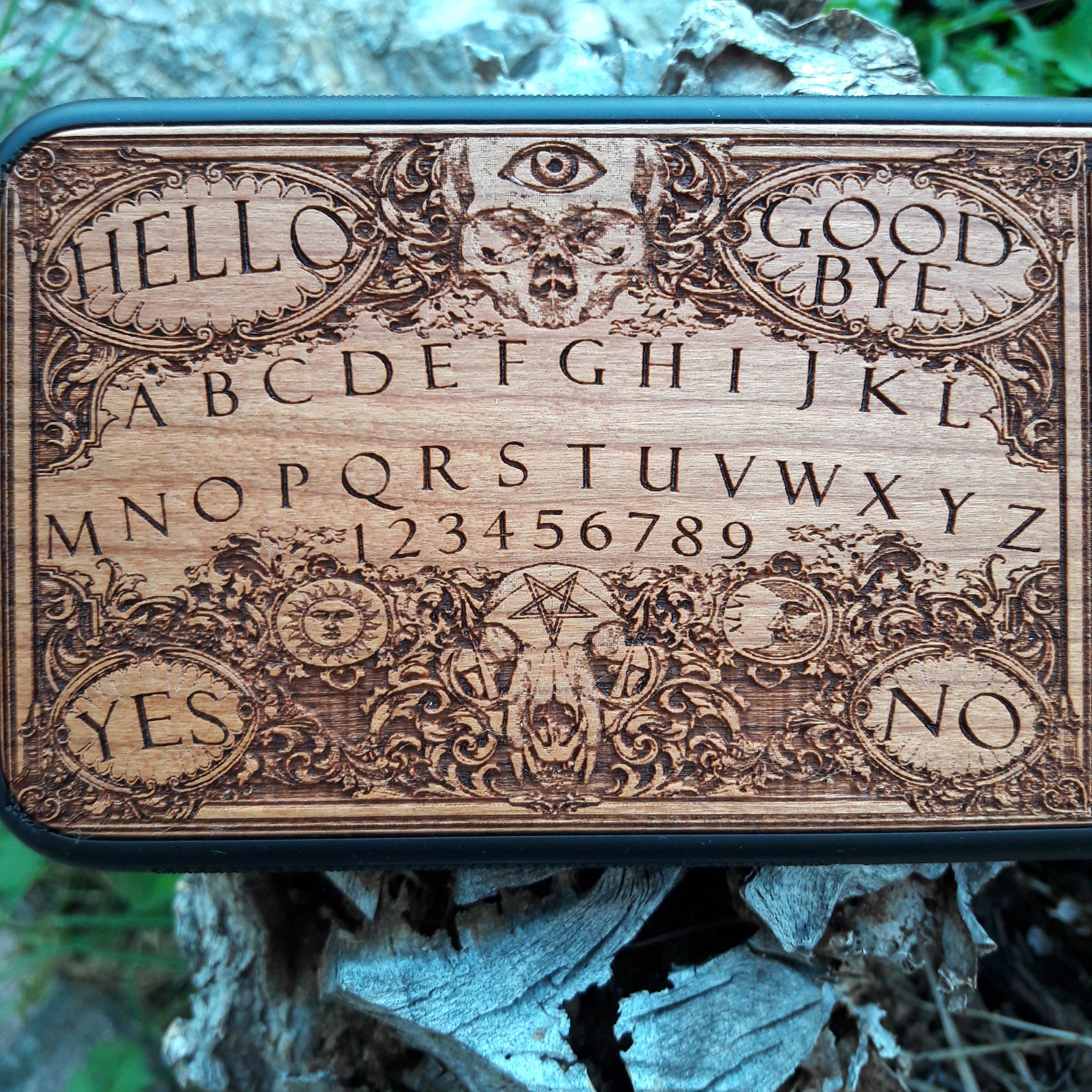Unique Ouija Board phone case for iPhone & Galaxy models, horror lovers