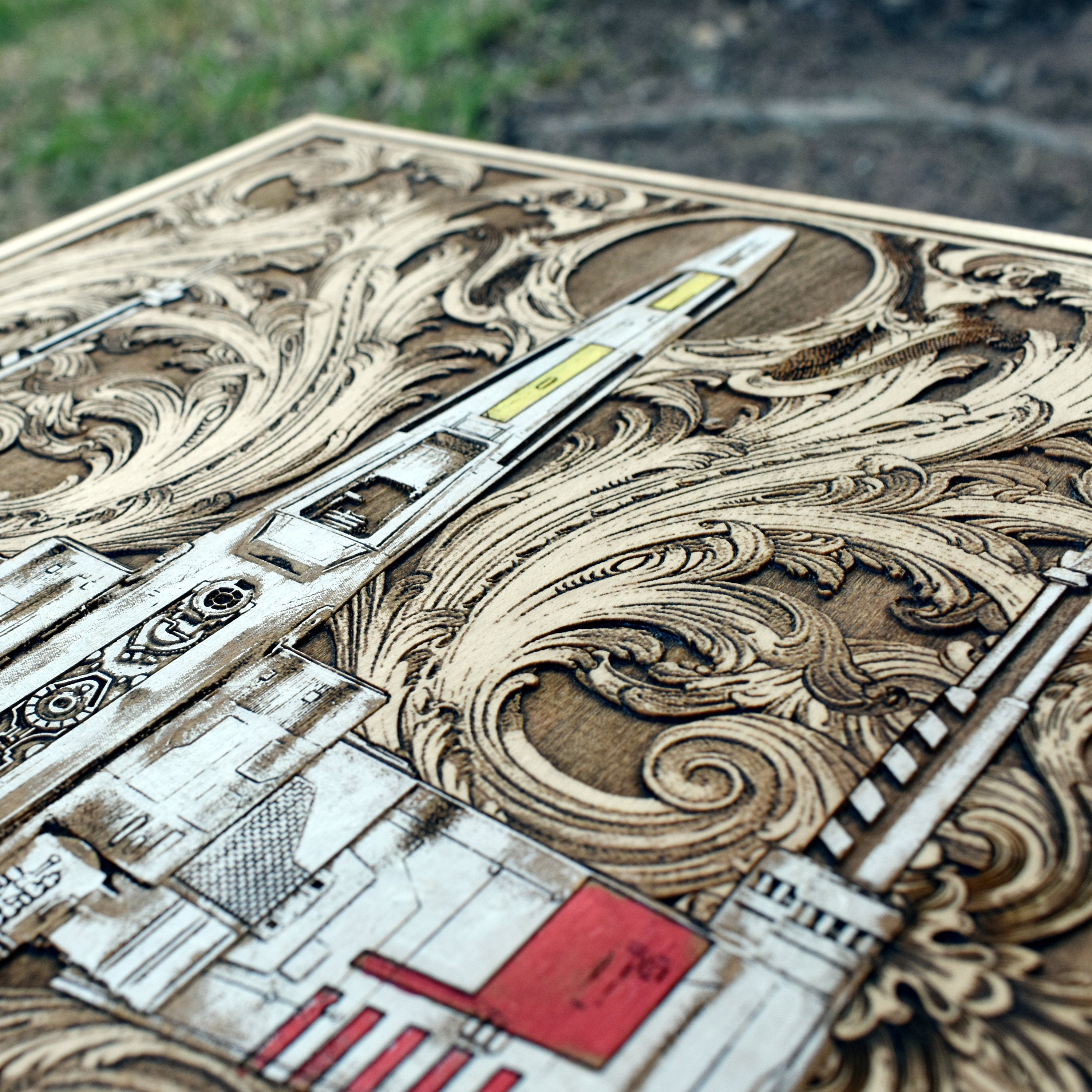 Star Wars X-Wing wall decor perfect for nerdy home setups