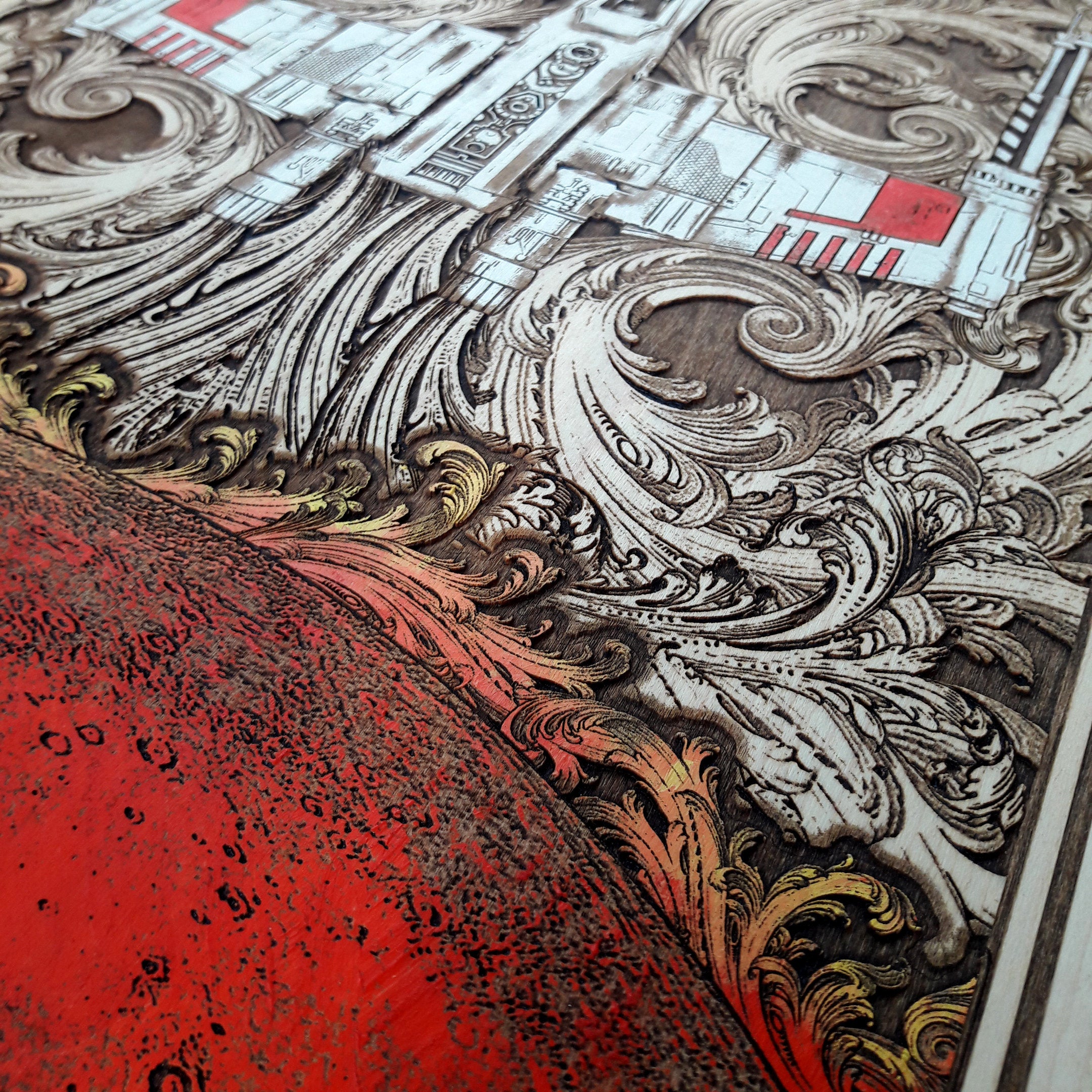 Intergalactic Ship IV Star Wars - Extra Large Star Wars engraved wood phone case