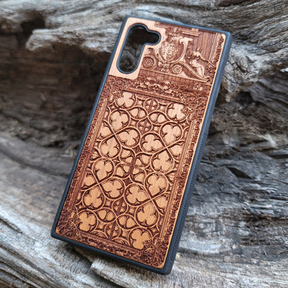 iPhone & Samsung Galaxy Wood Phone Case - Gothic Pattern (1)