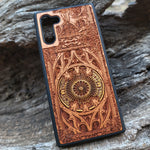 Load image into Gallery viewer, iPhone &amp; Samsung Galaxy Wood Phone Case -  Gothic Pattern Hand Painted
