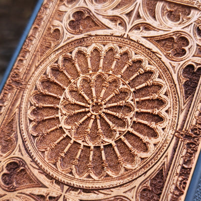 Wooden phone case with gothic pattern laser-engraved design, available for iPhone , iPhone 15, Samsung Galaxy S, S24, Note 20 Ultra. Stylish and protective, perfect for fans of gothic art.