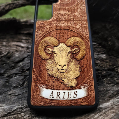 Hand-painted Aries astrology phone case gift