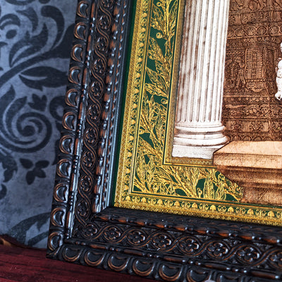 Augustus Roman Emperor - Large Maple Stained Wood