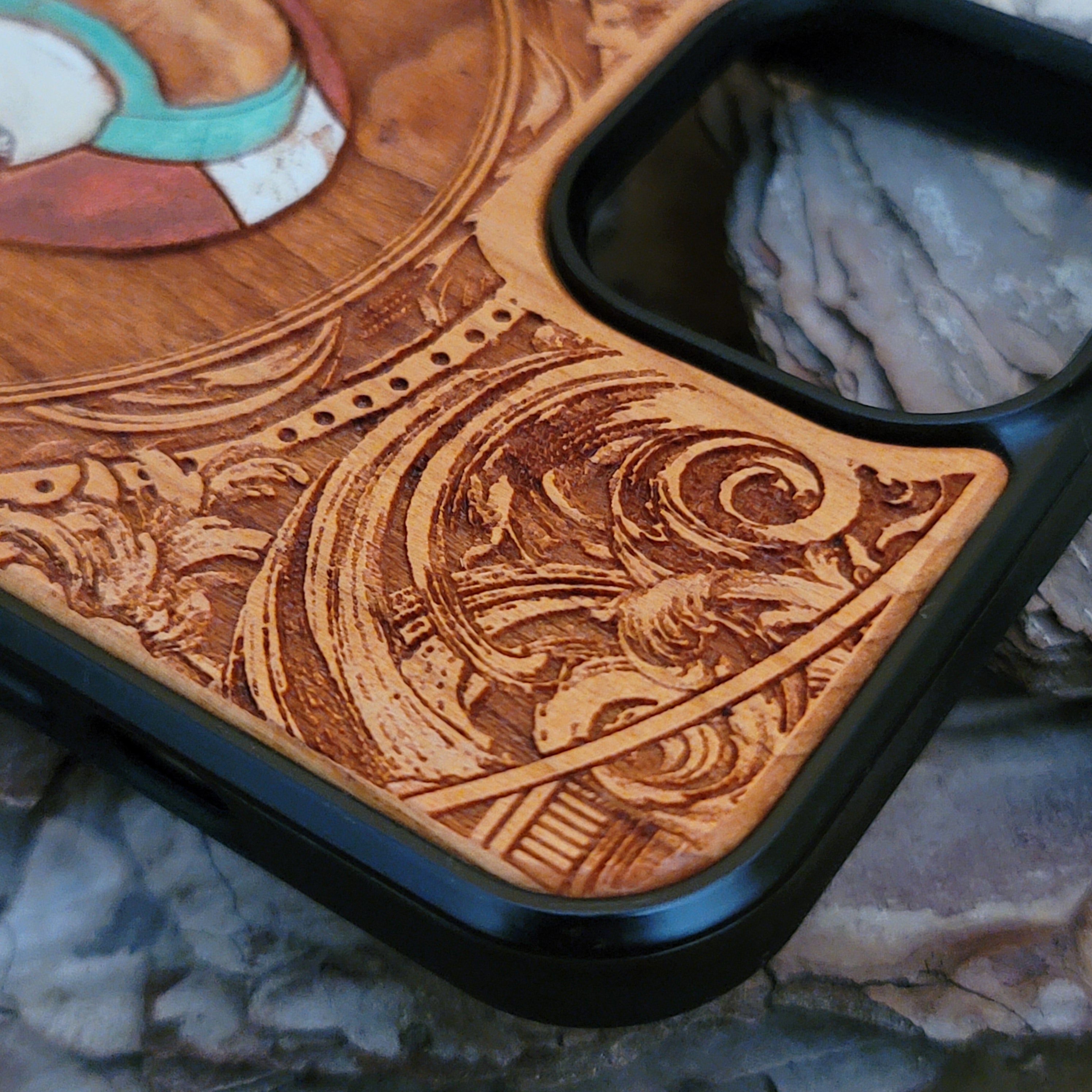 iPhone & Samsung Galaxy Wood Phone Case - Star Wars Artwork "Slave I" Hand Painted