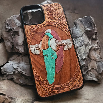 Intergalactic Ship VII Star Wars - Wood Phone Case - Hand Painted Star Wars engraved wood phone case