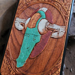 Load image into Gallery viewer, iPhone &amp; Samsung Galaxy Wood Phone Case - Star Wars Artwork &quot;Slave I&quot; Hand Painted
