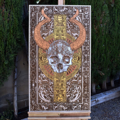 Cross Skull II  - Mega Large - 4 Wood Pieces