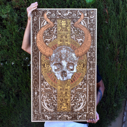 Cross Skull II  - Mega Large - 4 Wood Pieces