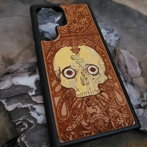 iPhone & Samsung Galaxy Wood Phone Case - "Cthulhu" Hand Painted