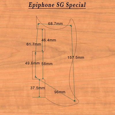 Epiphone SG Special Pickguard - Stumble Skeleton – gothic art, engraved wood, dark fantasy, skeleton design, artisan crafted