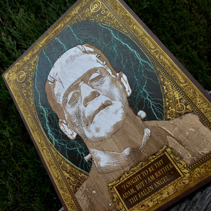 Frankenstein Monster - Large - Black & Walnut Stained