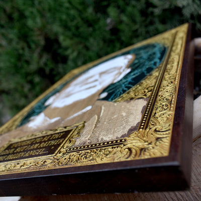 Gothic engraved wood art – gothic art, engraved wood, dark fantasy, skeleton design, artisan crafted