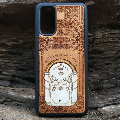 Hand-painted white wood phone case featuring unique, custom design with intricate details. Compatible with iPhone , 15, 14, 13, 12, 11 Pro Max Mini, and Samsung Galaxy S, S24, S23, S22, S21, S20 Ultra, Plus, Note 20. Slim, durable, and protective with artistic flair.