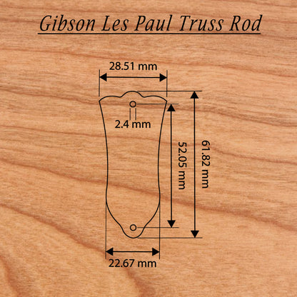 Truss Rod Cover for Gibson Les Paul Prince – gothic art, engraved wood, dark fantasy, skeleton design, artisan crafted