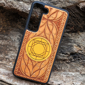 iPhone & Samsung Galaxy Wood Phone Case - Grace Sword of Truth Artwork  Hand Painted