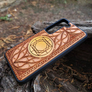 iPhone & Samsung Galaxy Wood Phone Case - Grace Sword of Truth Artwork  Hand Painted