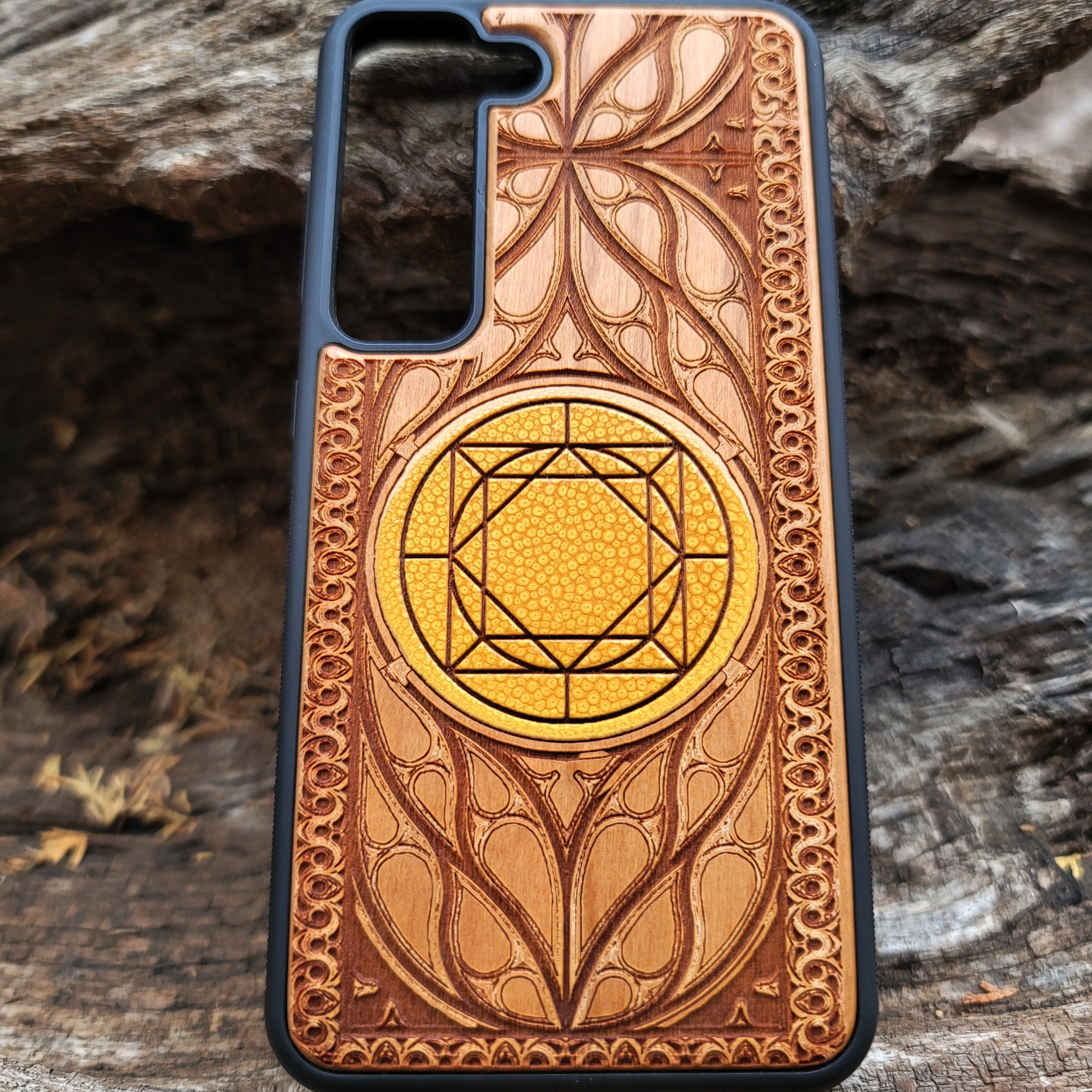 iPhone & Samsung Galaxy Wood Phone Case - Grace Sword of Truth Artwork  Hand Painted