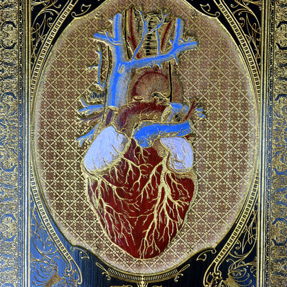 Colored Heart Black Paint - Large