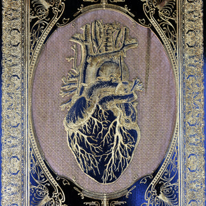 Heart Black Paint Gothic Pattern - Large
