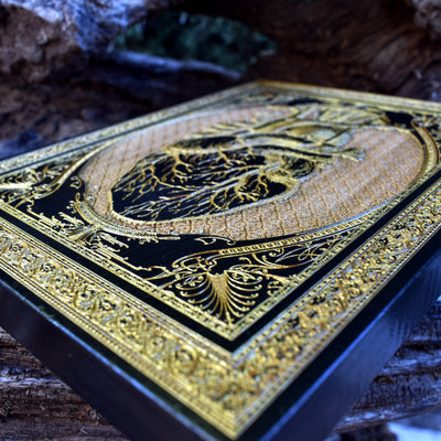 Handmade wooden artwork 'nan' – wood gift for 5 year anniversary, wedding present, gift for him or her, romantic handcrafted decor