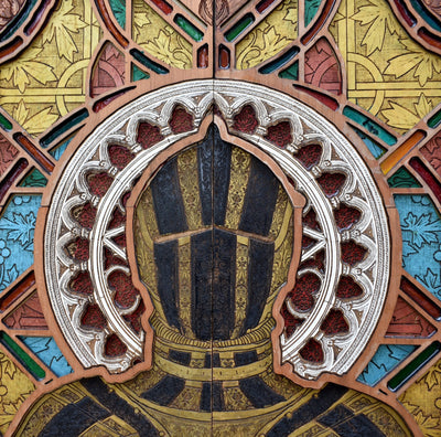 Honor Armour Color Variant - Mega Large - 4 Wood Pieces – gothic art, engraved wood, dark fantasy, skeleton design, artisan crafted