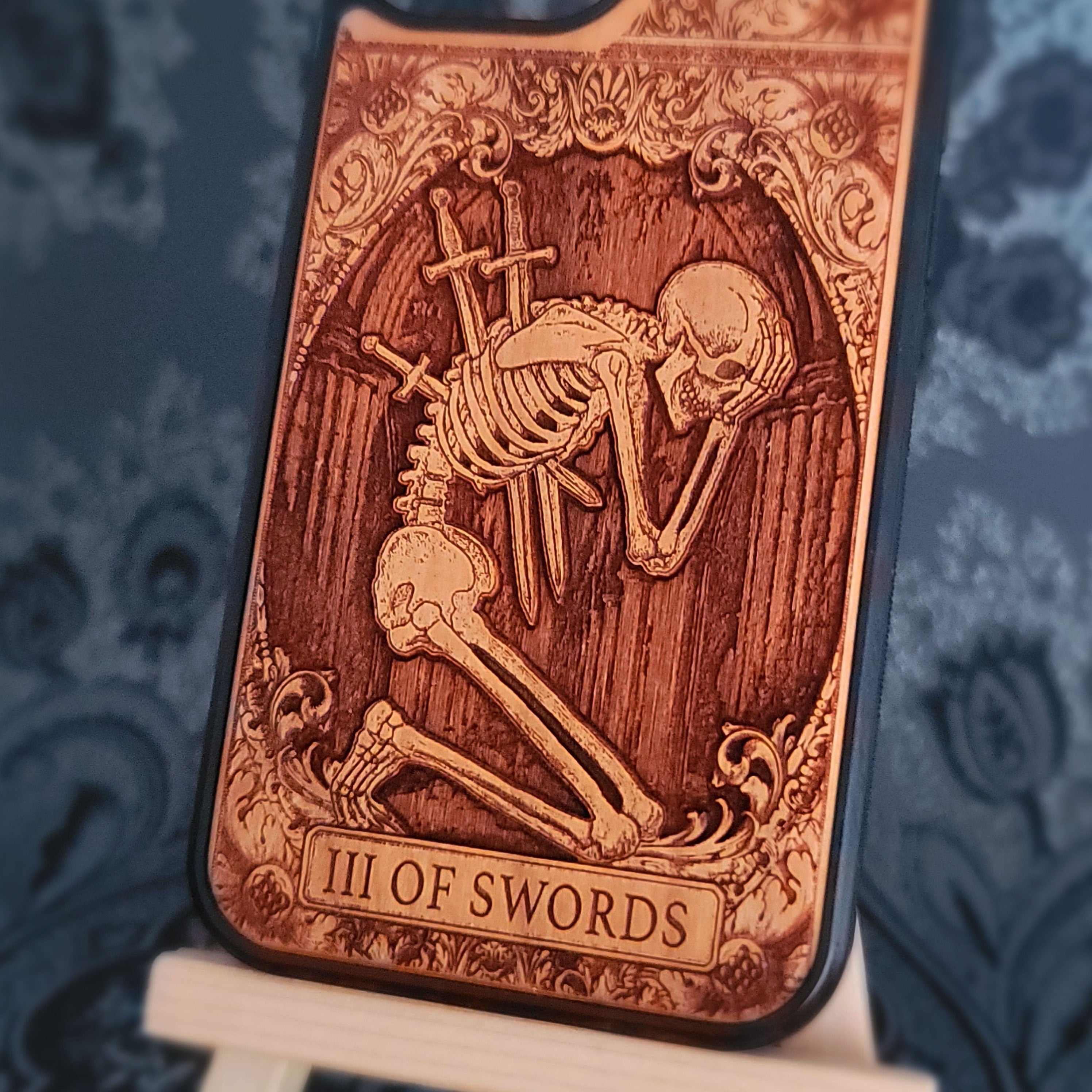 Three of Swords Tarot Card Phone Case