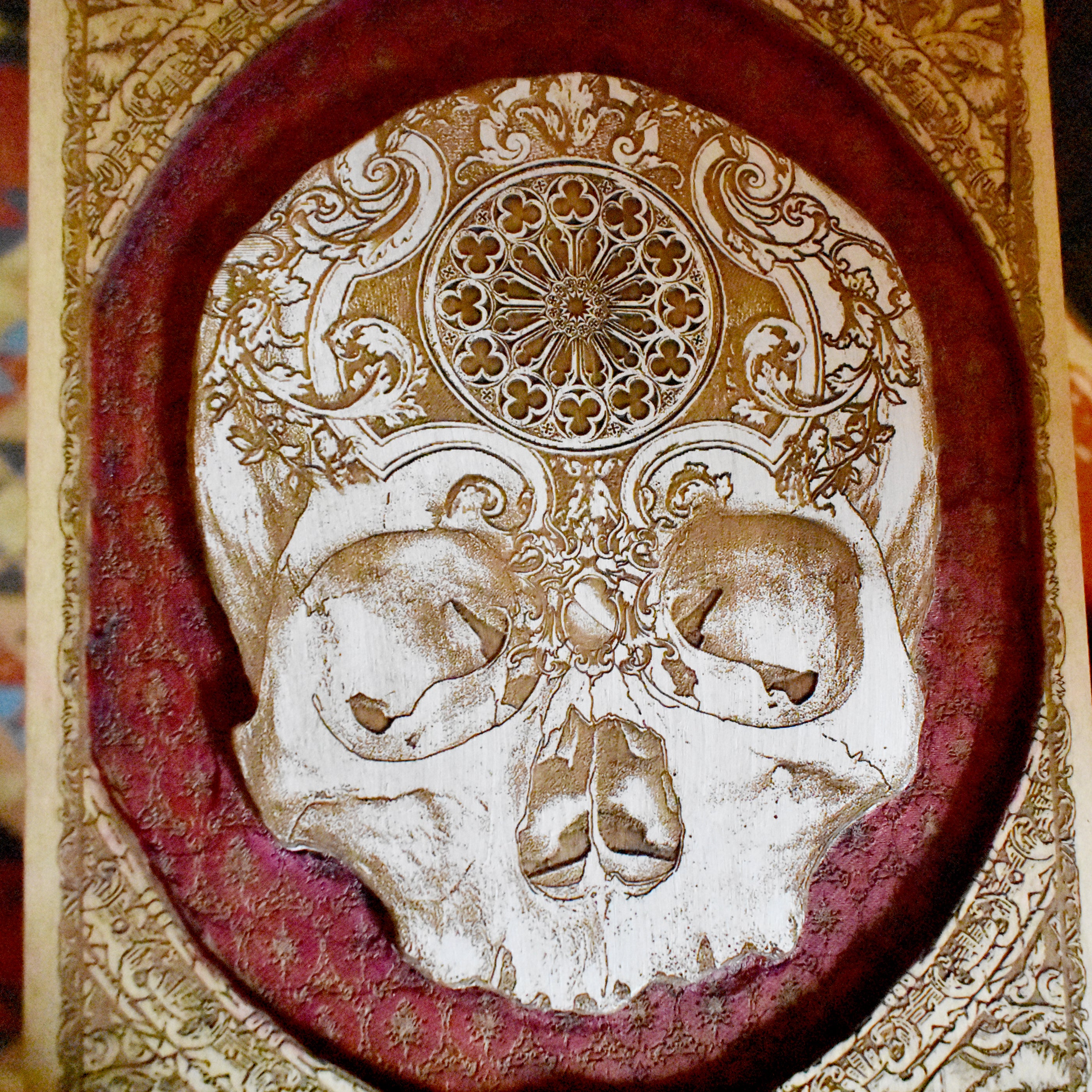 Gothic Skull Hand-Carved Medium