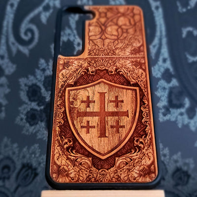 Jerusalem Cross - Wood Phone Case