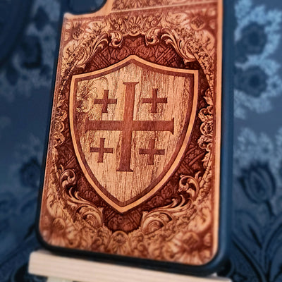 Jerusalem Cross - Wood Phone Case