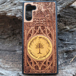 Load image into Gallery viewer, iPhone &amp; Samsung Galaxy Wood Phone Case -  LOTR I Gothic Pattern Hand Painted
