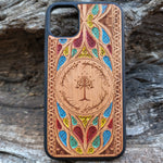 Load image into Gallery viewer, iPhone &amp; Samsung Galaxy Wood Phone Case -  LOTR VI Gothic Pattern Hand Painted
