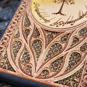 iPhone & Samsung Galaxy Wood Phone Case -  LOTR V Gothic Pattern Hand Painted
