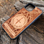 Load image into Gallery viewer, iPhone &amp; Samsung Galaxy Wood Phone Case - LOTR Sword Gothic Pattern
