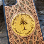 Load image into Gallery viewer, iPhone &amp; Samsung Galaxy Wood Phone Case -  LOTR V Gothic Pattern Hand Painted
