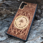 Load image into Gallery viewer, iPhone &amp; Samsung Galaxy Wood Phone Case -  LOTR I Gothic Pattern Hand Painted
