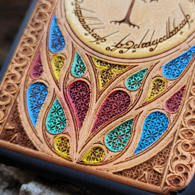 Lord of the Rings Gothic Design VII wood phone case with laser-engraved Gothic patterns inspired by Middle-Earth. Compatible with iPhone , 15, 14, 13, 12, 11 Pro Max Mini, and Samsung Galaxy S, S24, S23, S22, S21, S20 Ultra Plus, Note 20. Unique, stylish, and protective for LOTR fans.
