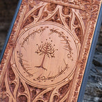 Load image into Gallery viewer, iPhone &amp; Samsung Galaxy Wood Phone Case - LOTR 1 Gothic Pattern

