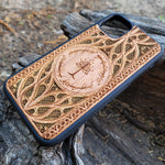 Load image into Gallery viewer, iPhone &amp; Samsung Galaxy Wood Phone Case -  LOTR IV Gothic Pattern Hand Painted
