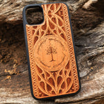 Load image into Gallery viewer, iPhone &amp; Samsung Galaxy Wood Phone Case - LOTR 2 Gothic Pattern
