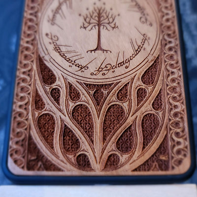 Handyhülle aus Holz - Gothic Muster Design IX