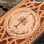 Load image into Gallery viewer, iPhone &amp; Samsung Galaxy Wood Phone Case - LOTR 2 Gothic Pattern
