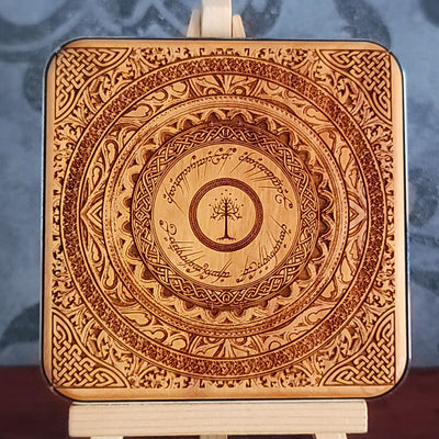 Lord of the Rings Wireless Charger | Elven Runes Art Wireless Charger