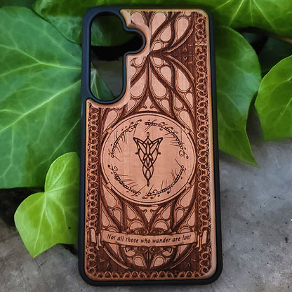 THE EVENING star wood phone caselaser engraved
