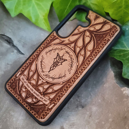 THE EVENING star wood phone caselaser engraved
